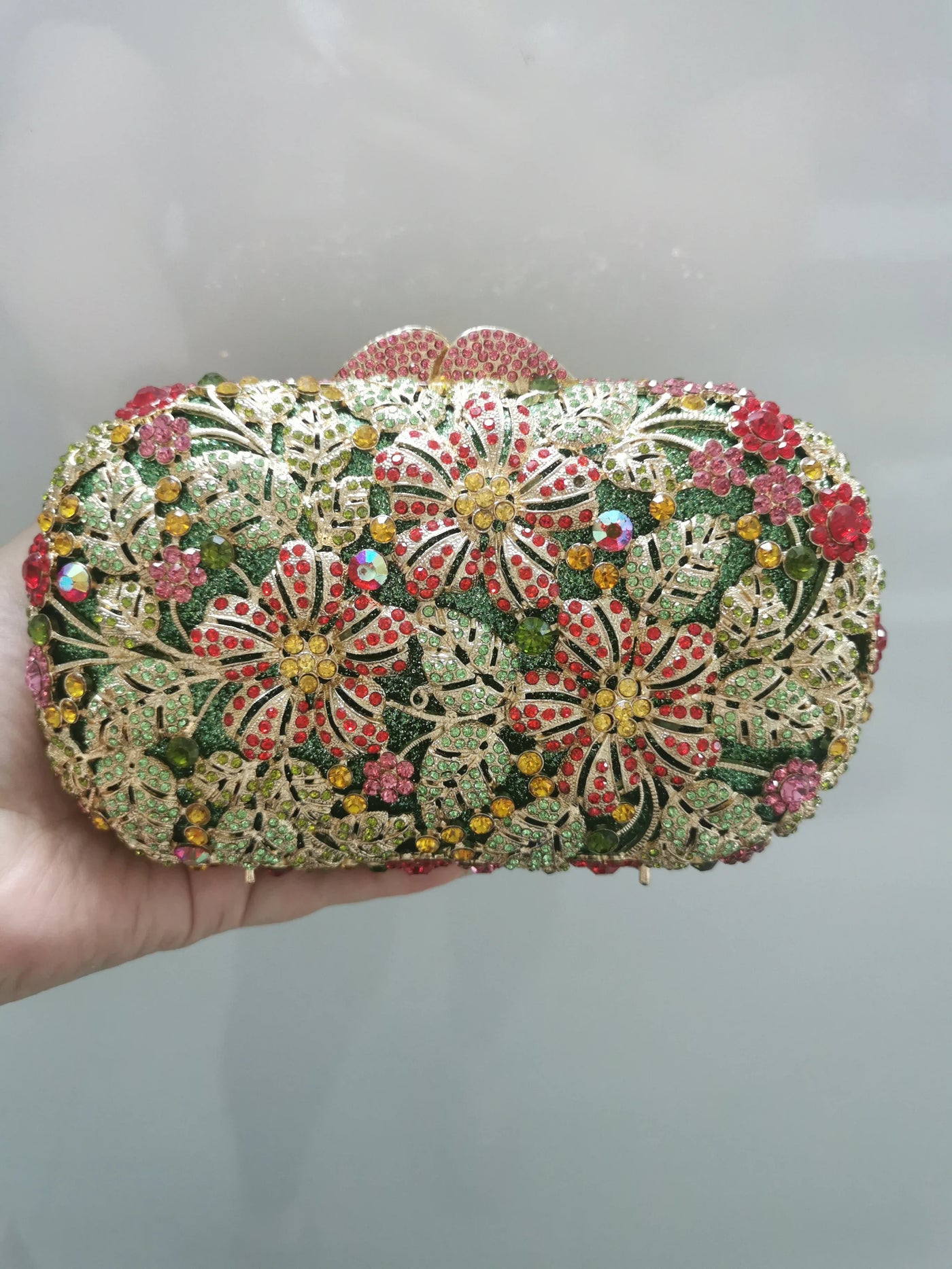 XIYUAN Women Blue Crystal Evening Bags Clutch