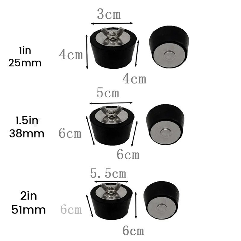 AU13-6 Pack 3 Size Pool Winterizing Plug