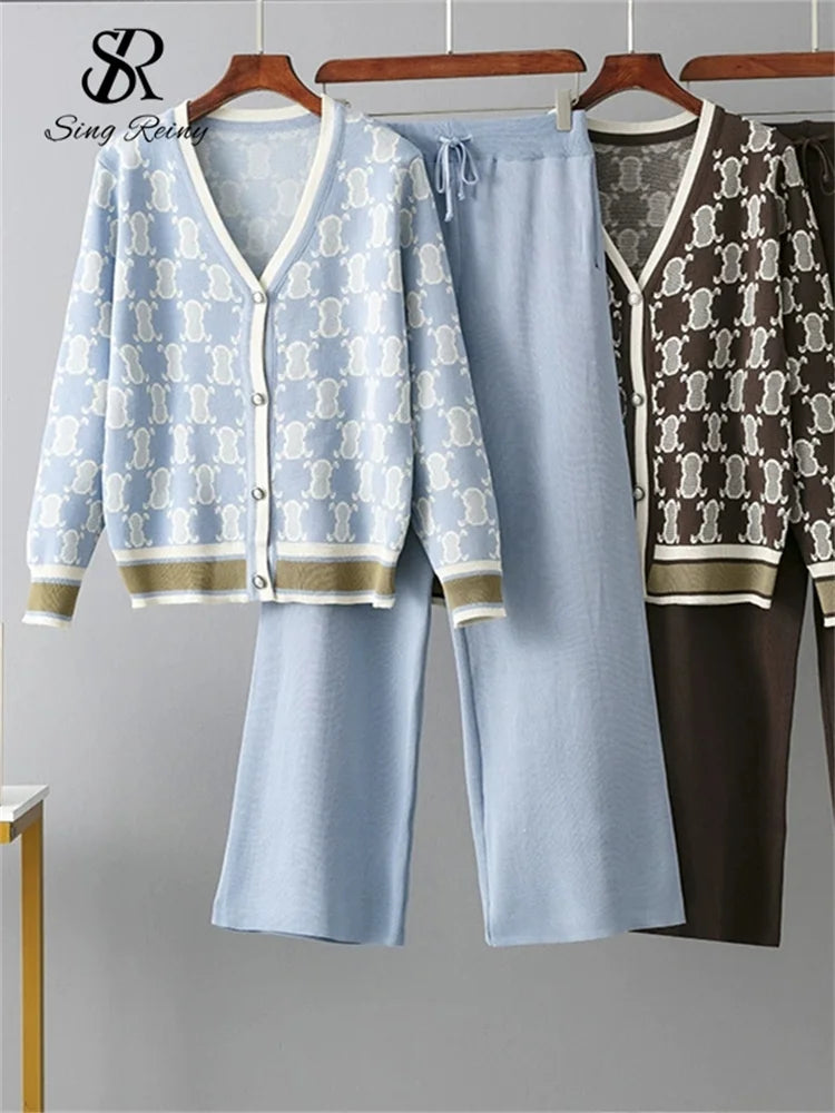 SINGREINY 2025 Autumn Two Piece Suits Women