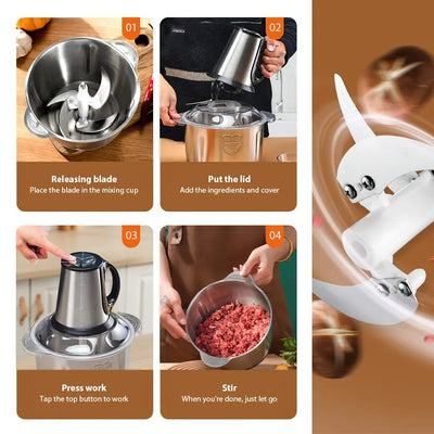 Electric Meat Grinders 5L Food Crusher Stainless