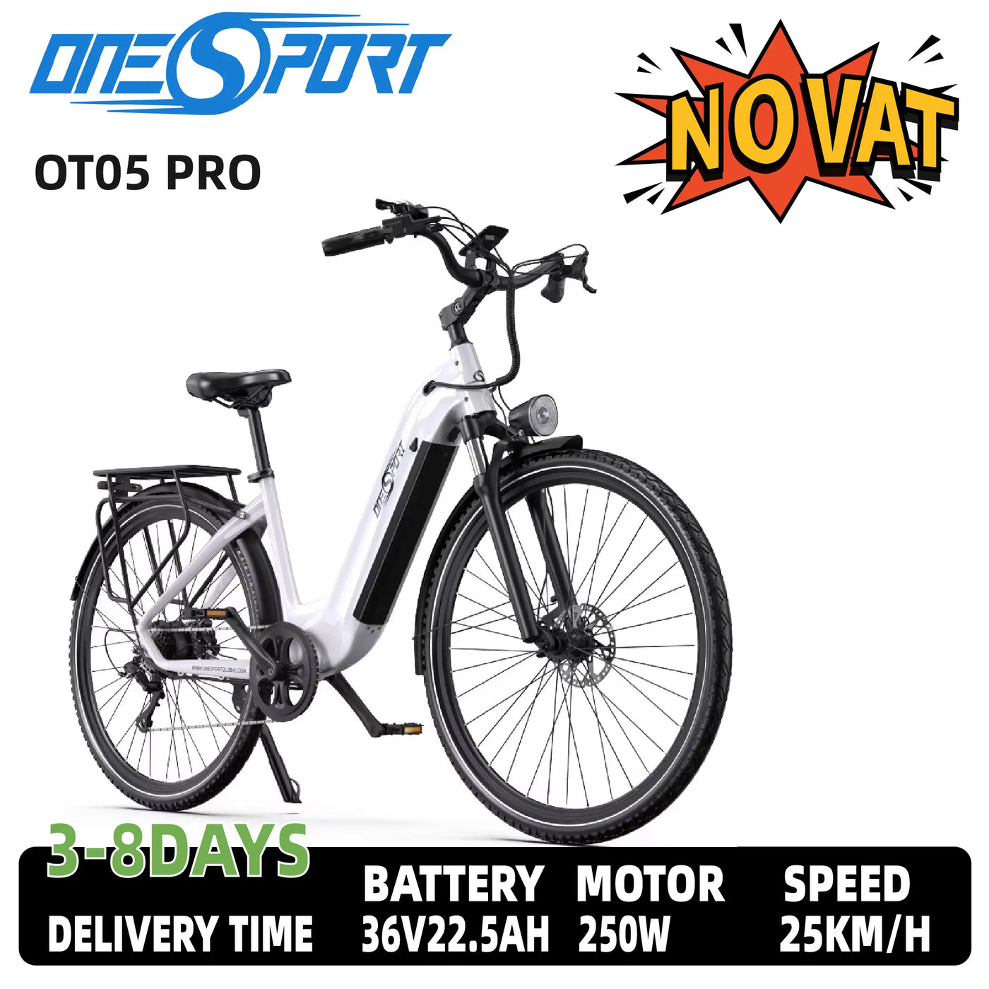 Onesport OT05 PRO Electric Bike For Adult 250W36V22.5Ah BatteryCity Electric  Bicycle  Mountain City E-bike