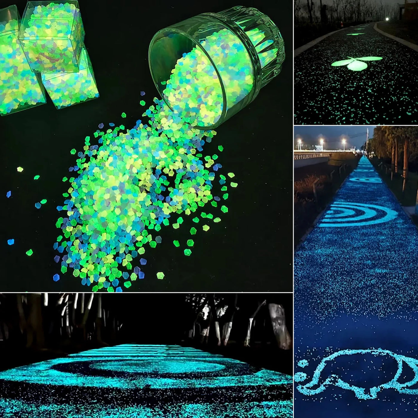 1000Pcs Bag Decor Luminous Sand 3-5mm Glow