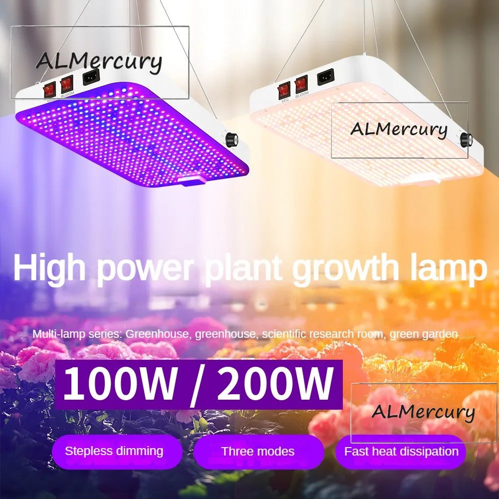 Full Spectrum LED Grow Light 200W Waterproof