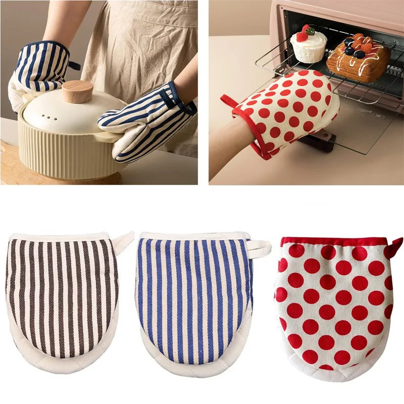 Heat-Resistant Oven Gloves Japanese-style Stripe Mini Oven