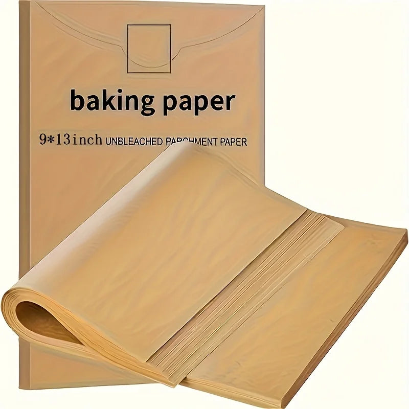 50 200pcs Pre-Cut Parchment Paper Baking Sheets