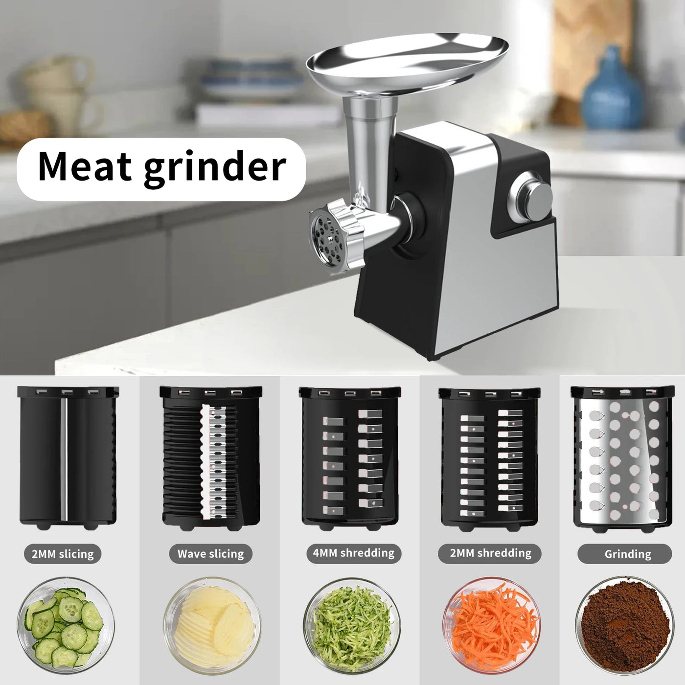 Electric Meat Grinders 400W Food Crusher Juicer