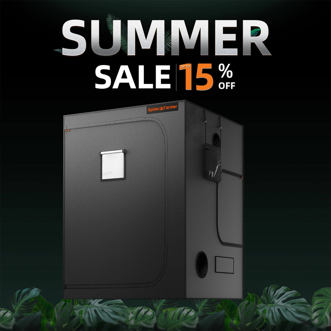 Spider Farmer SF150X150X200CM Grow Tent Reflective Mylar 1680D Oxford Cloth for Plants Indoor Home Box Hydroponics