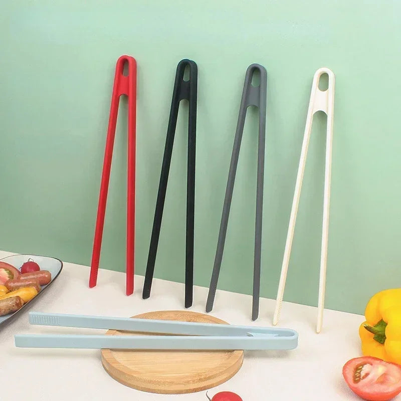 Black Silicone Home Küche Cooking Tongs Food