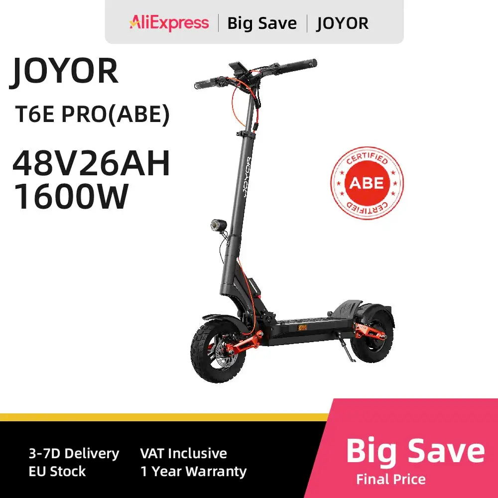 JOYOR T6E Pro ABE Adult Electric Scooter