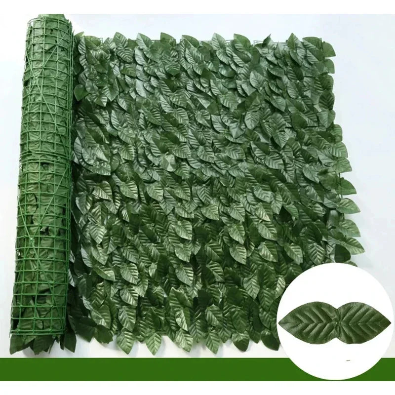 Artificial Ivy Hedge Green Leaf Fence Panels