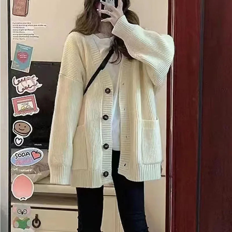 Autumn Winter Women Cardigan Sweater Coats Fashion