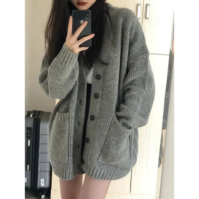 Autumn Winter Women Cardigan Sweater Coats Fashion