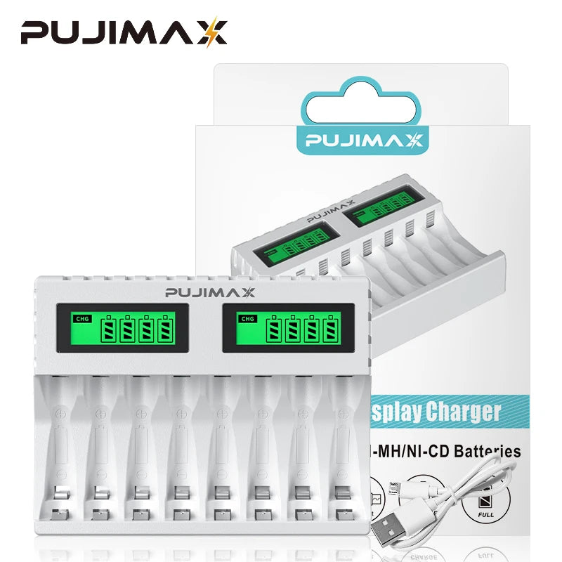 PUJIMAX New LED Display Smart Battery Charger