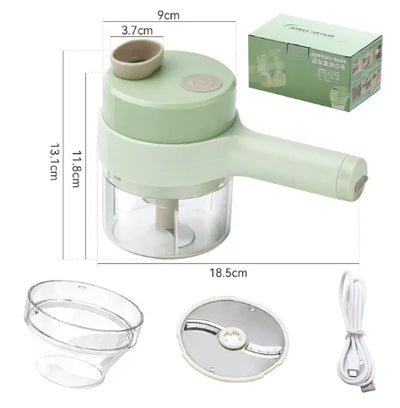 4In1 Electric Vegetable Cutter Set Handstaubsauger Wireless