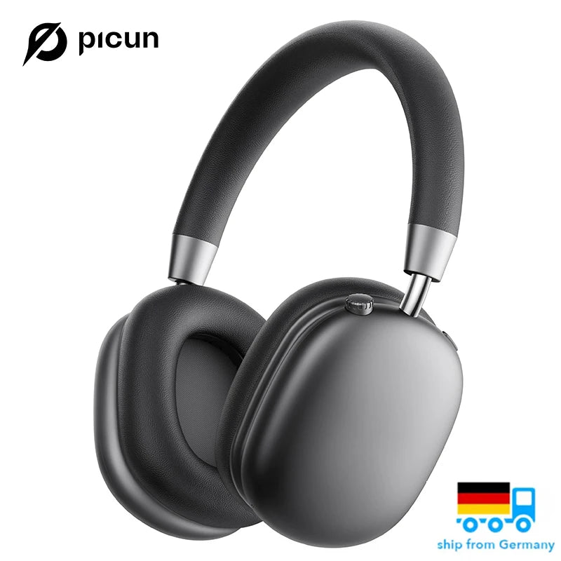 Picun F5 ANC Wireless Bluetooth 5.3 Headphones Hi-Res Audio Over Ear Headset 25dB Adaptive Noise Cancellation Earphones 50H