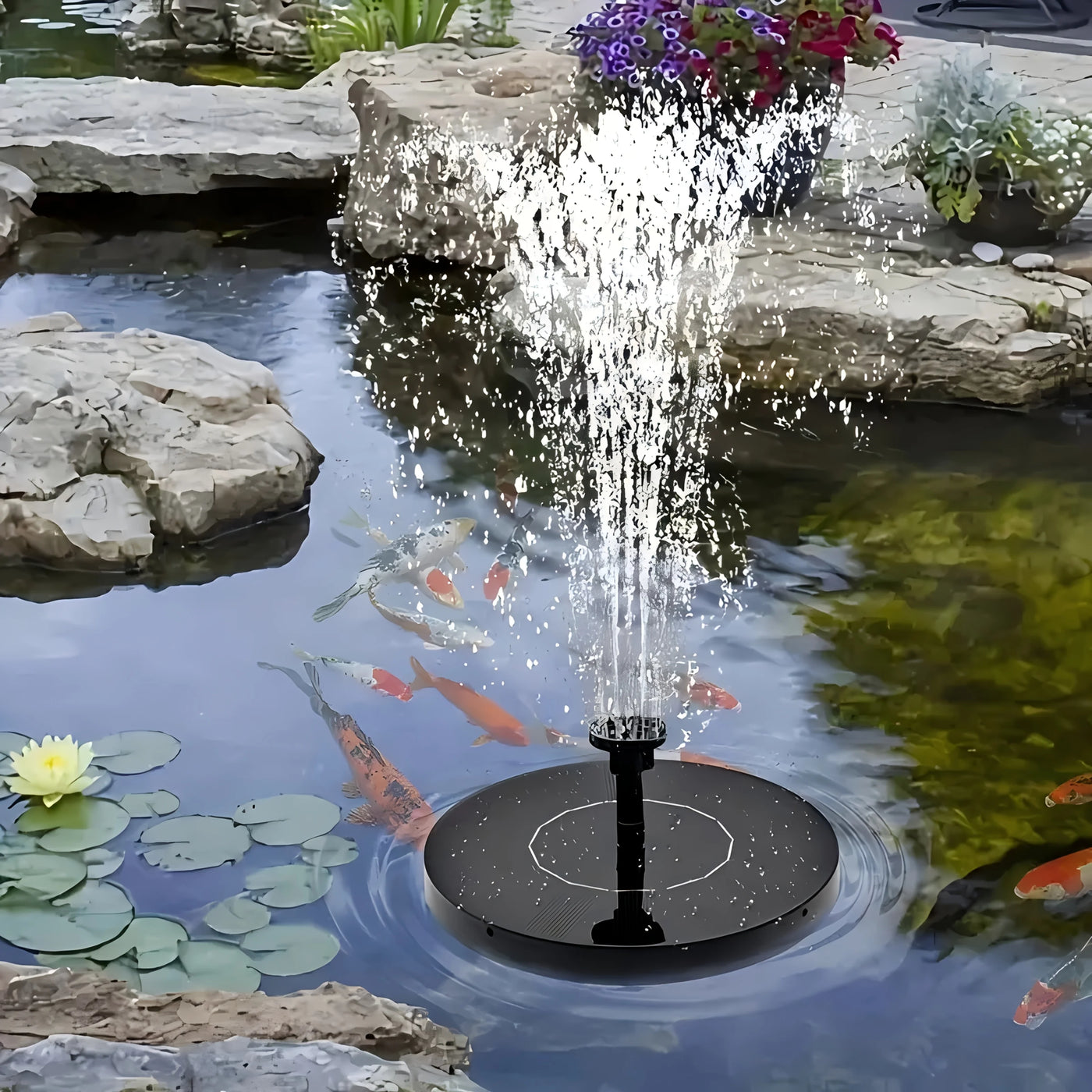 Circular Solar Fountain Pump Outdoor Swimming Pool