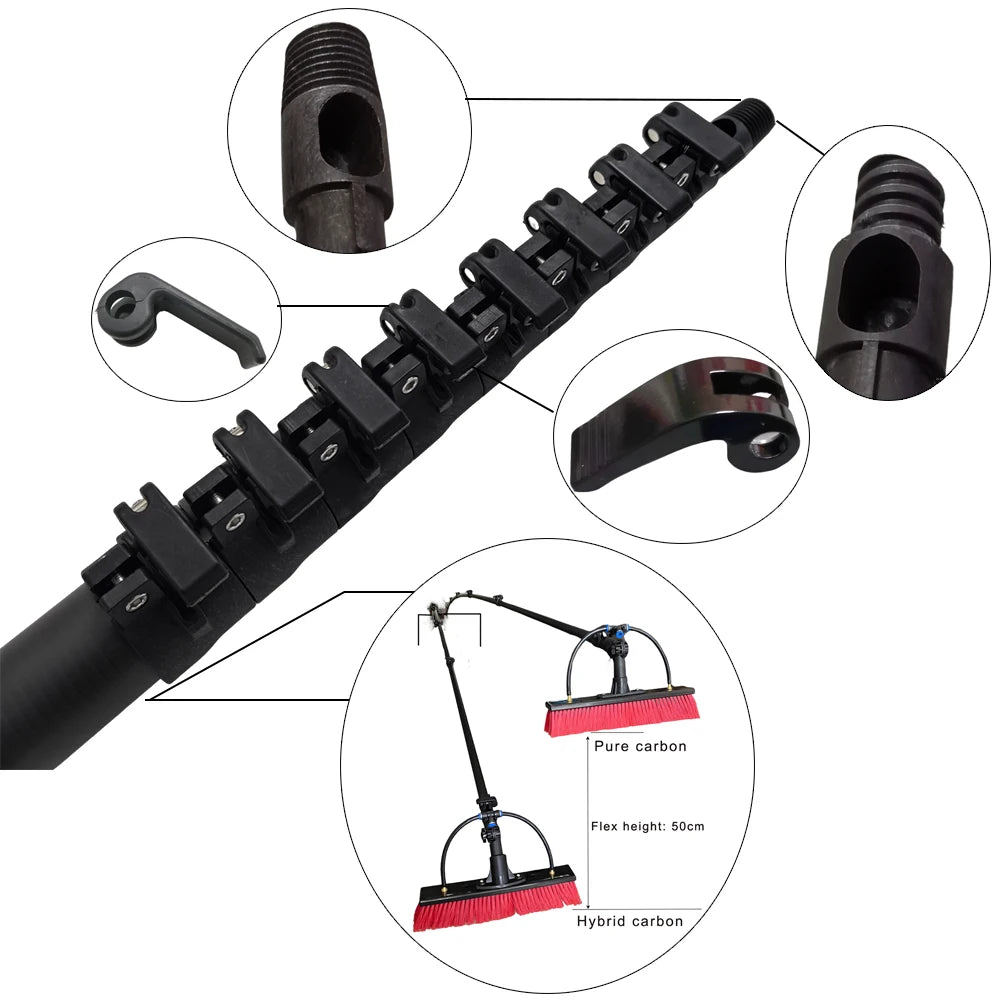 Solar Panel Reiniger 30FT Carbon Fiber Telescopic