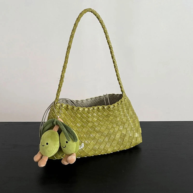 PU Hand-Woven women s Bag Vegetable Basket
