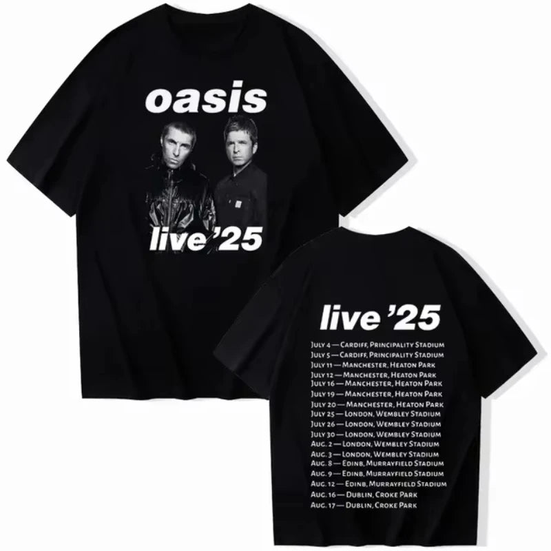 Oasis Live 25 Tour T-Shirts Women Summer