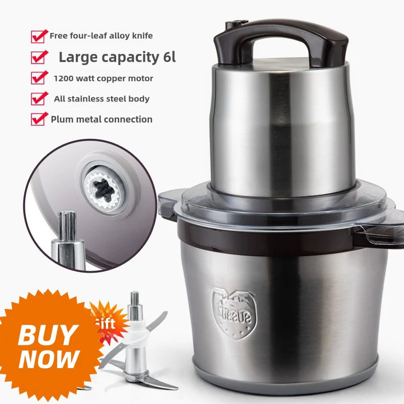 6L Electric Meat Grinders Food Crusher 6S