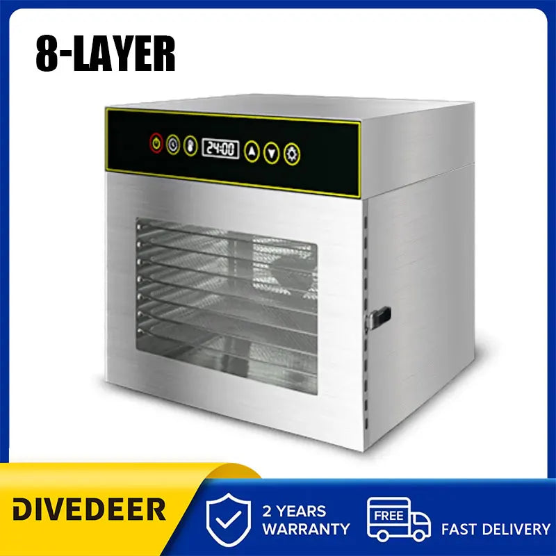 DIVEDEER Household 8-layer Stainless Steel Food and