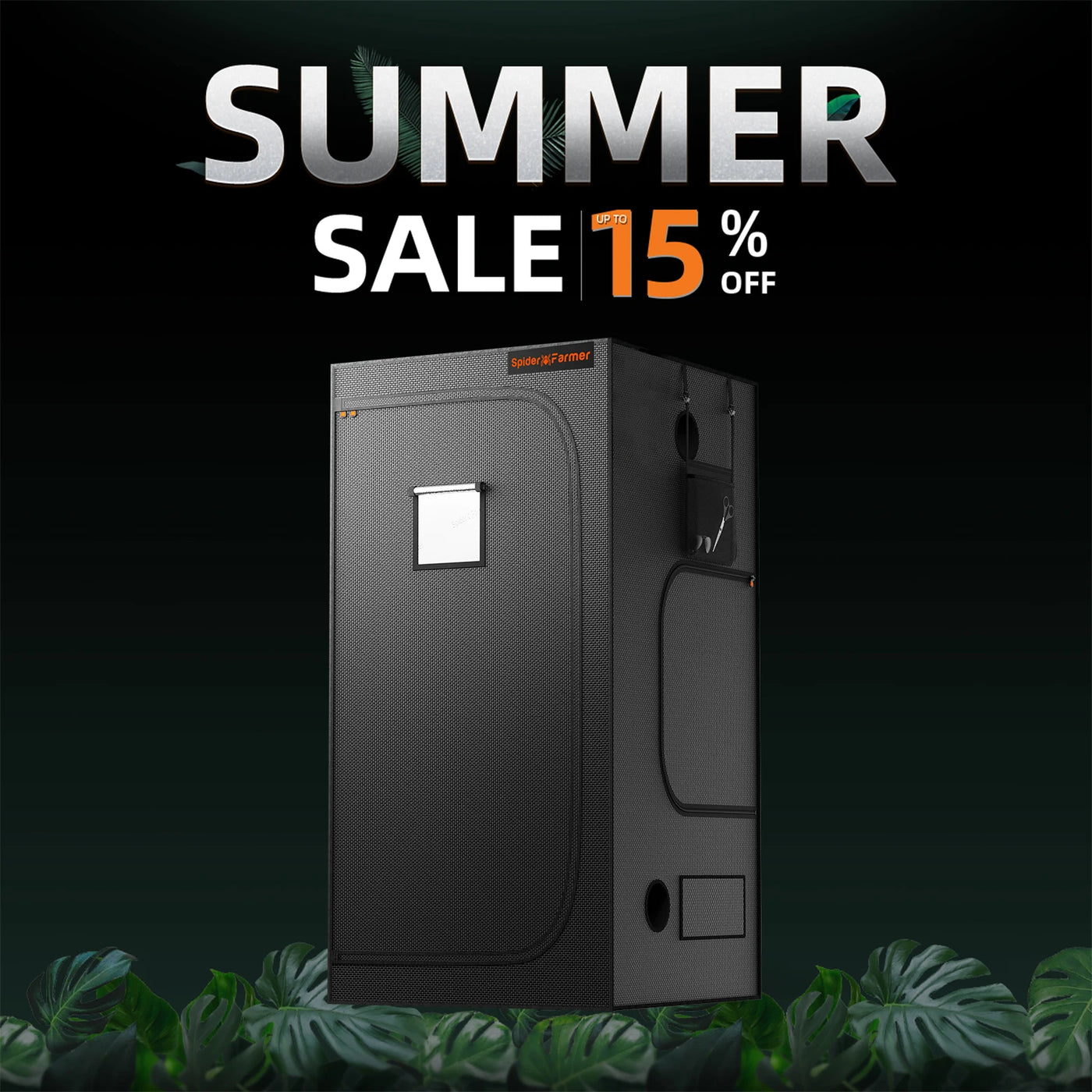 Spider Farmer Grow Tent  90X90X180CM Reflective Mylar 1680D Oxford Cloth Indoor Home Box For Indoor Home Box Hydroponic 3x3x6FT