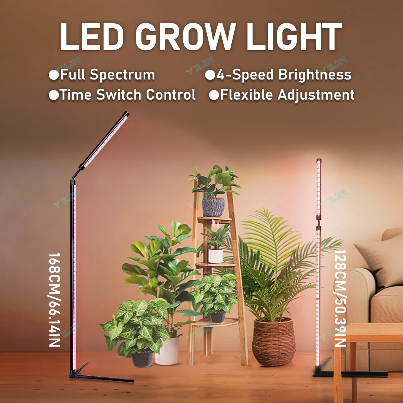 Heightening 168cm LED Plant Grow Floor Lamp