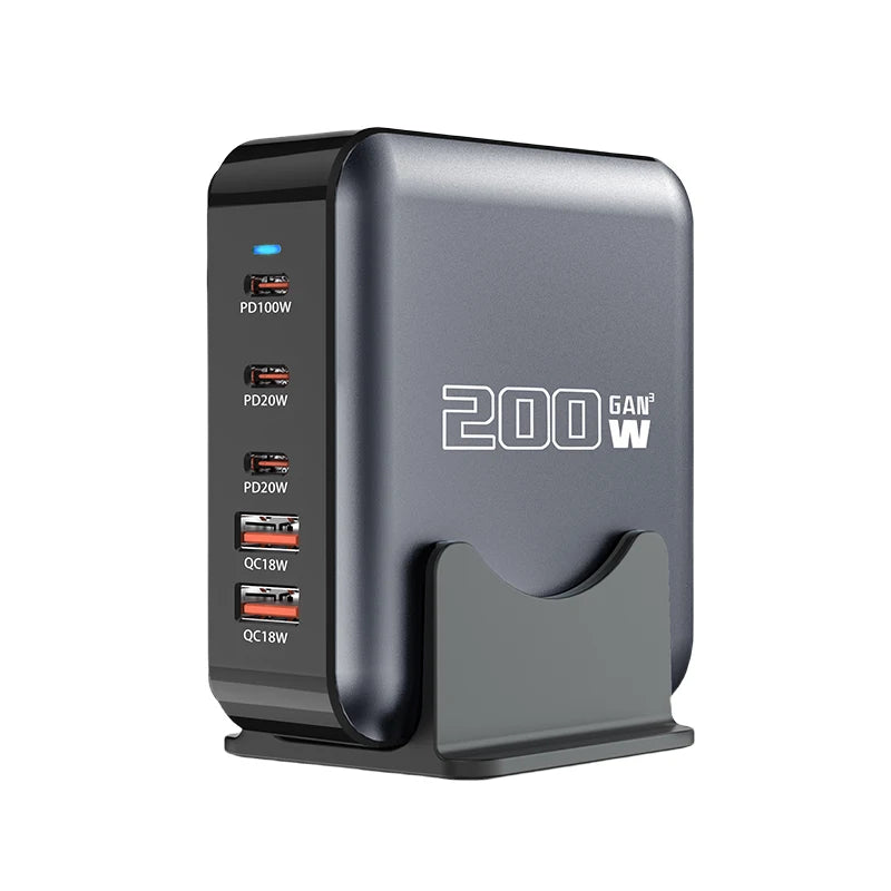 High efficient desktop fast charge 200W gallium