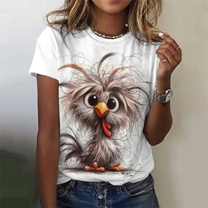 3D Printed Rabbit T Shirt For Women