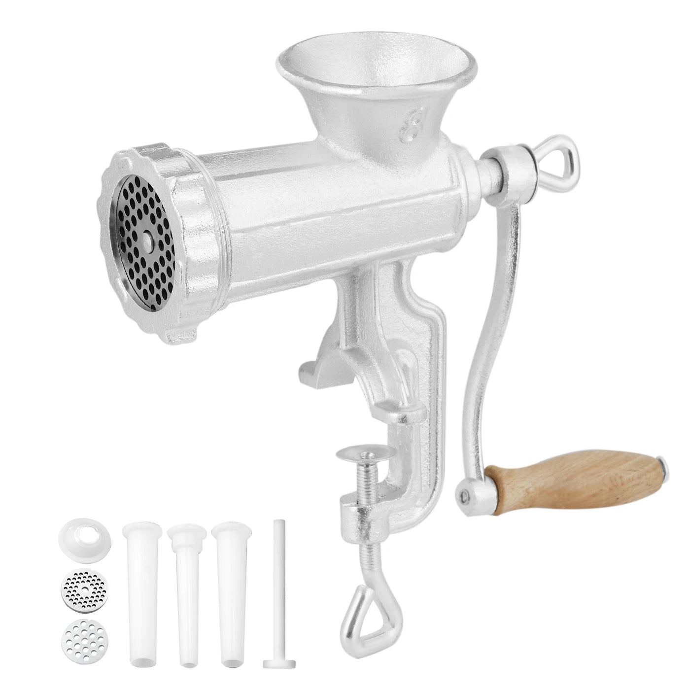 SucceBuy Manual Mini Meat Mincer Food Processor Grinder Portable Chopper Blender Sausage Stuffer Steel for Beef Fish Home