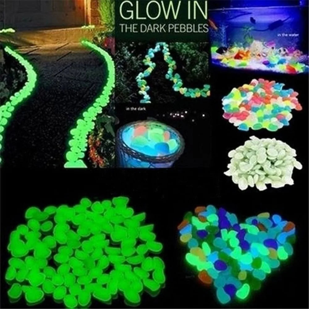 10pcs Decoration 4 5cm Luminous Pebbles Garden