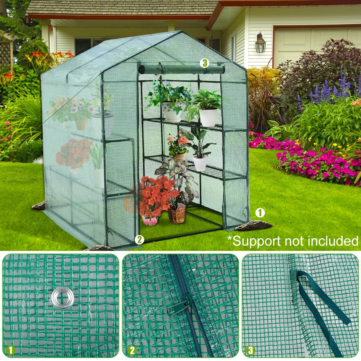 Greenhouses Outdoor Cold Frost Wind Proof Greenhouse