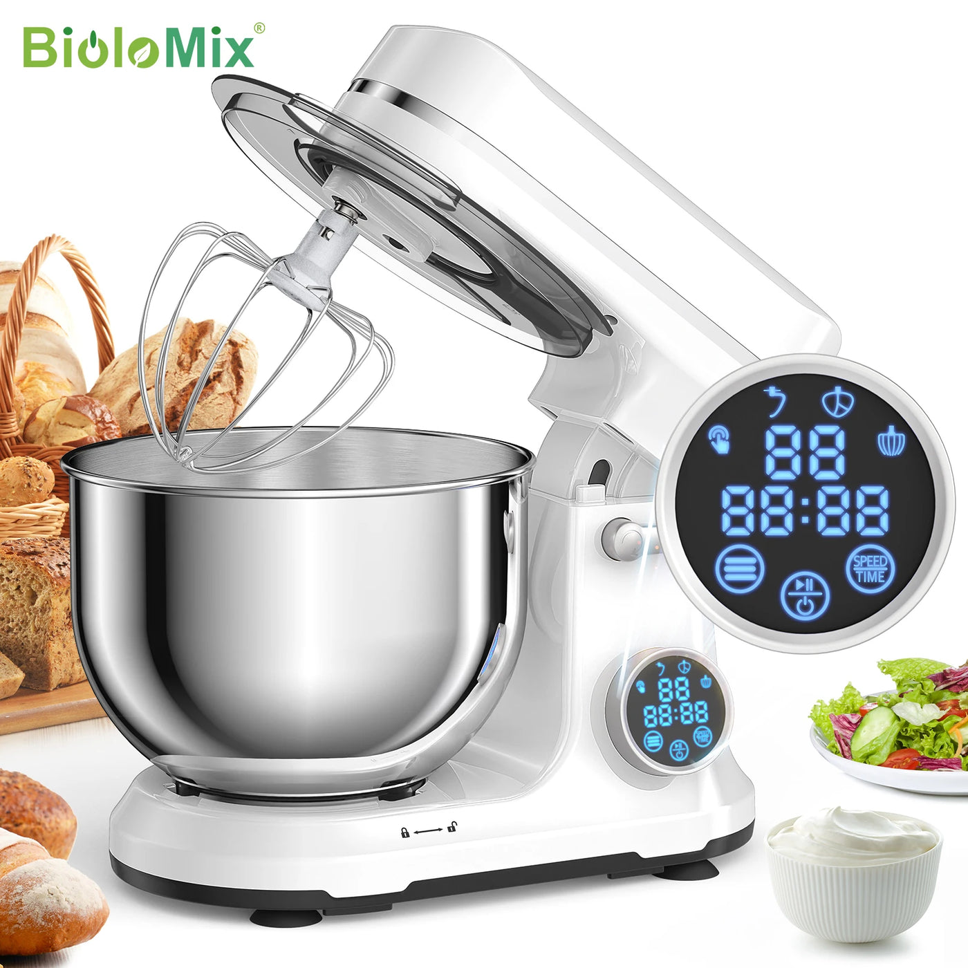 BioloMix Küche Food Stand Mixer 1200W 11-Speeds