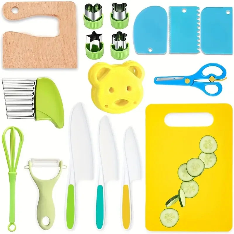 17PCS Kids Cooking Sets Real Cooking Montessori