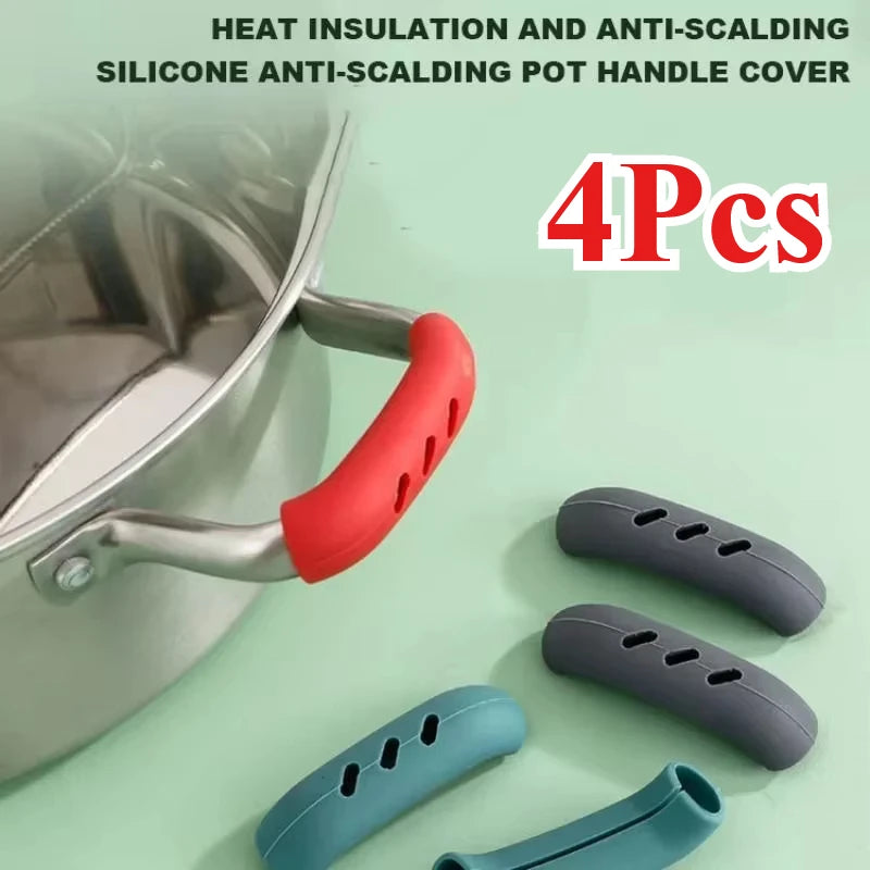 4Pcs Silicone Assist Handle Holder Grip Cast