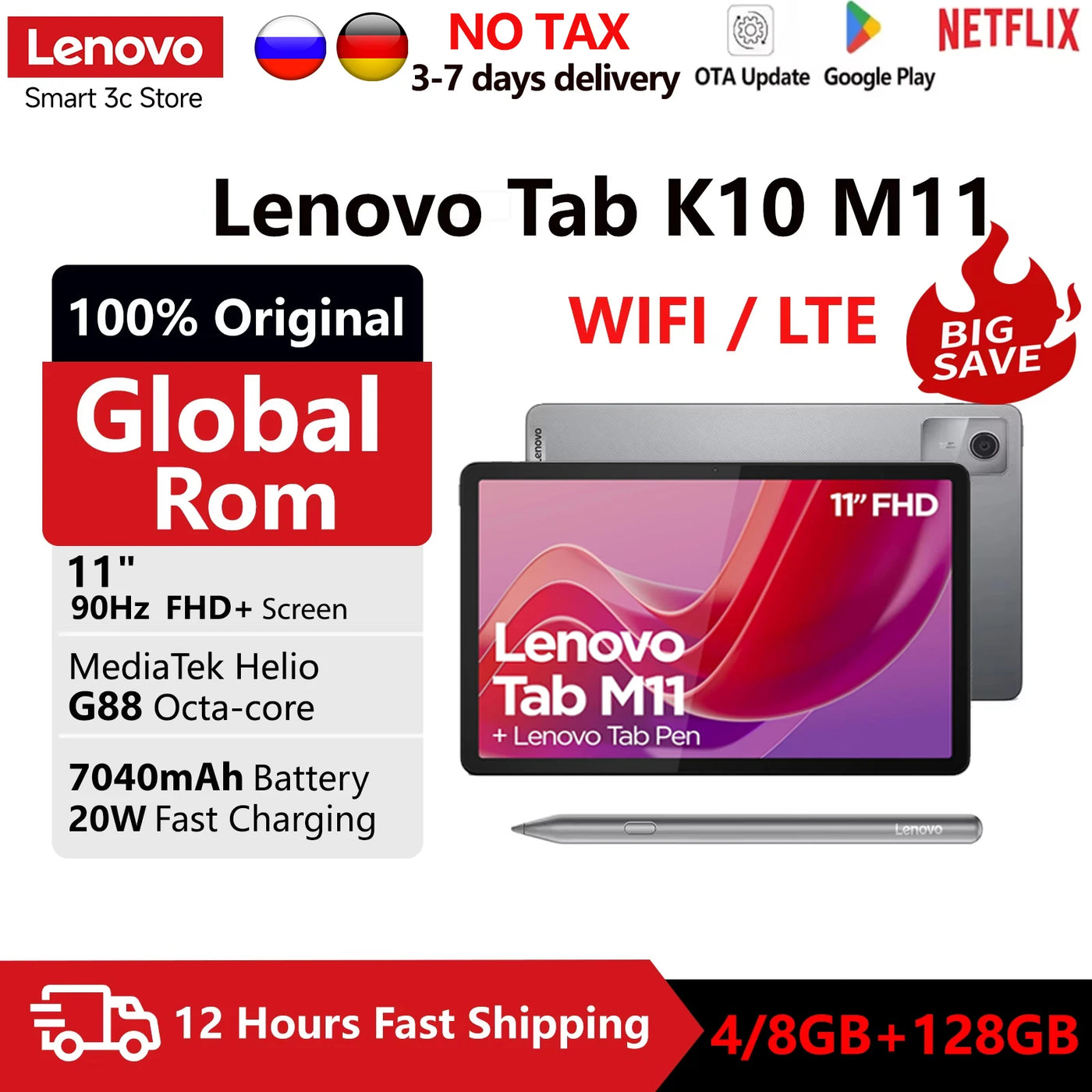 Global ROM Lenovo Tab M11 k10 11