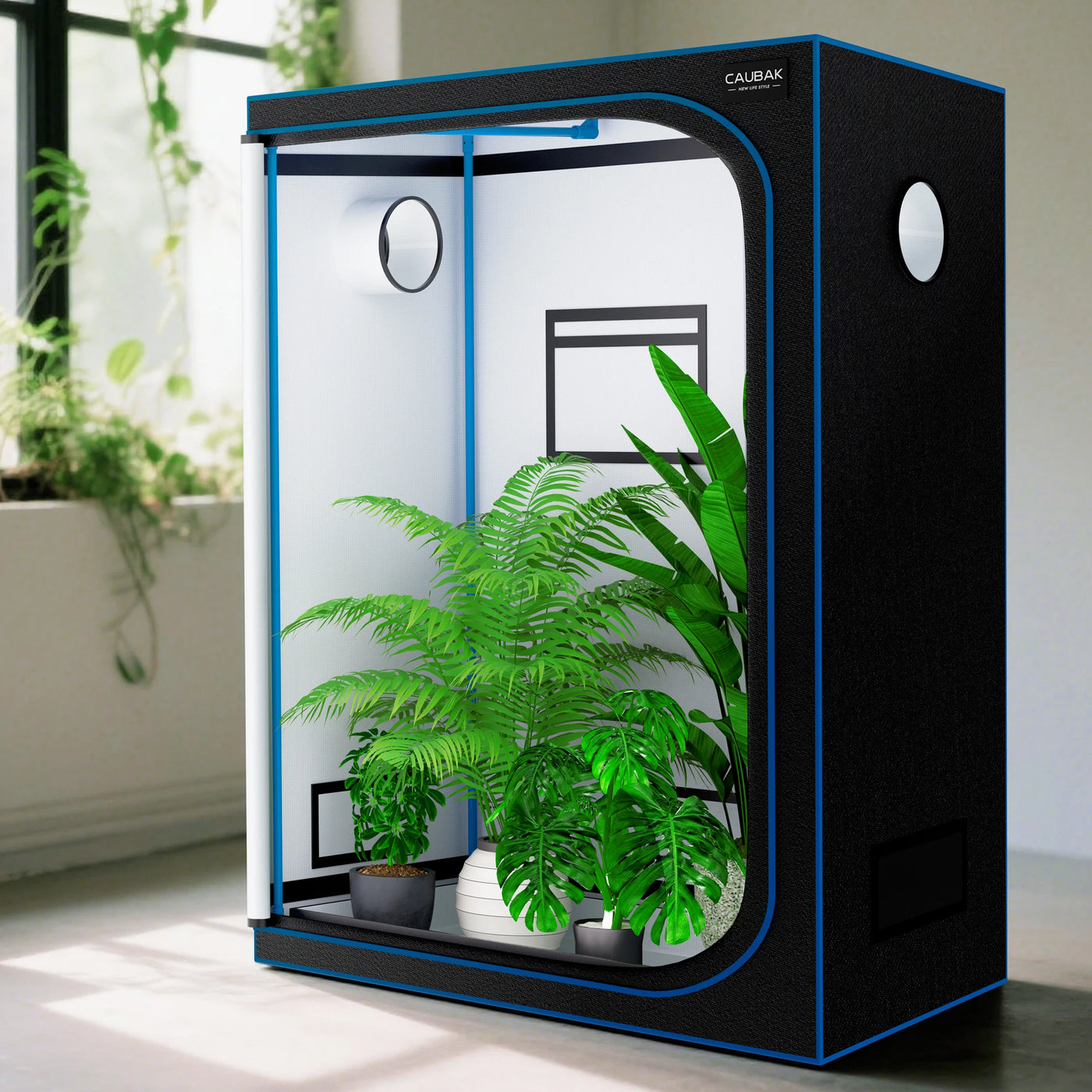 CAU 120x60x150cm Indoor Garden Greenhouse Plant Growth