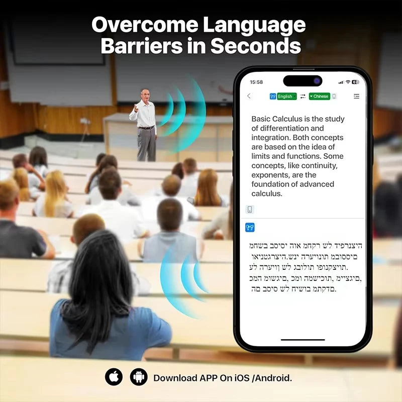 UYUXIO Real Time Translator Headphones AI Language