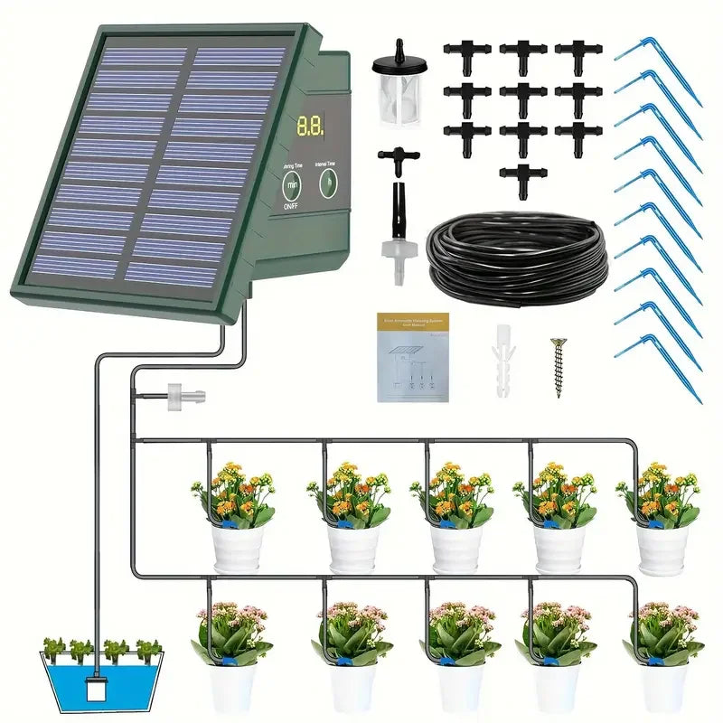 1pc DIY Solar-Powered Automatic Drip Irrigation System
