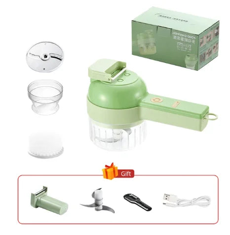 4In1 Electric Vegetable Cutter Set Handstaubsauger Wireless