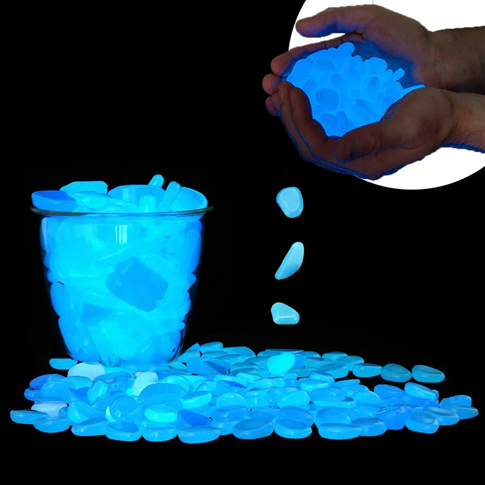 100pcs lot Luminous Pebbles Rocks Glow In