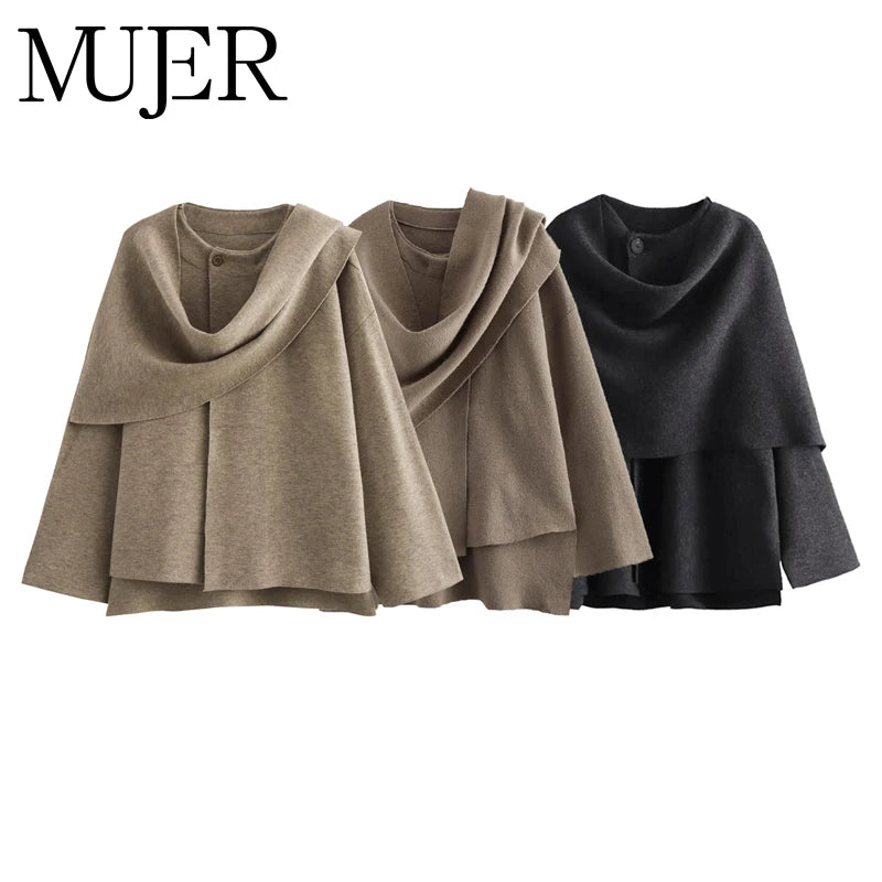 MUJER Plush Winter Coats for Women Asymmetric