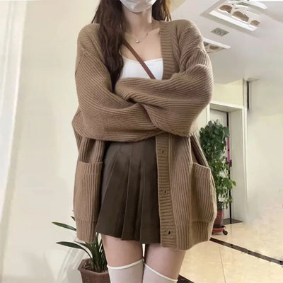 Autumn Winter Women Cardigan Sweater Coats Fashion
