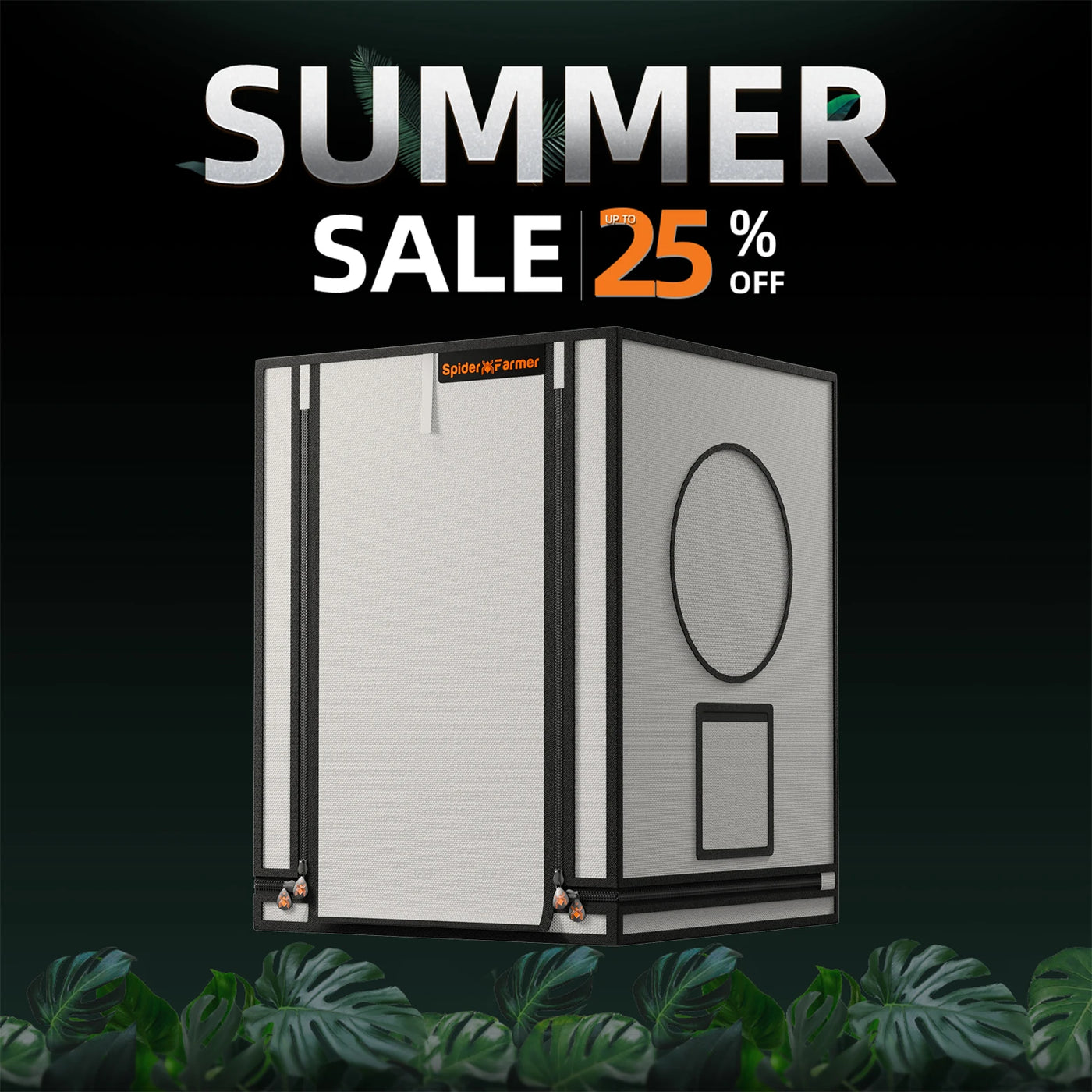 Spider Farmer Grow Tent  60x60x80CM Reflective Mylar 2000D Oxford Cloth Indoor Home Box For Indoor Home Box Hydroponic 3x3x6FT