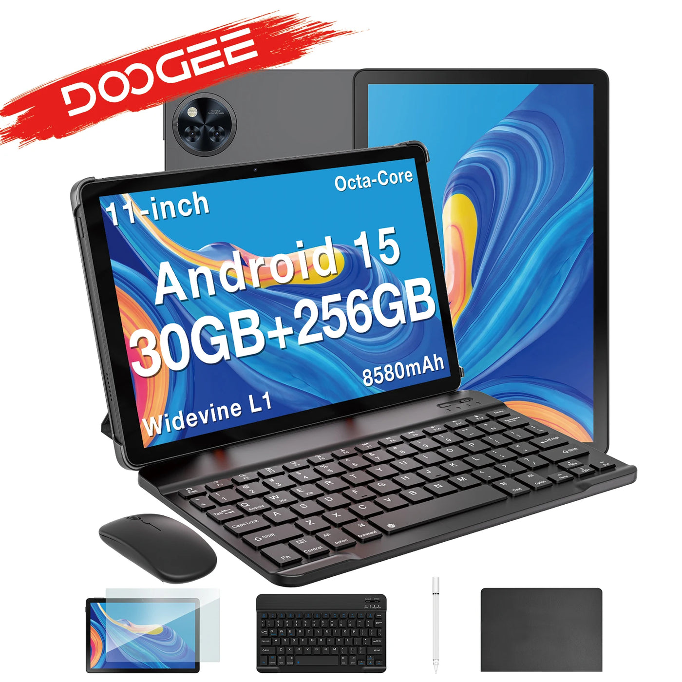 Global Version Doogee U11 Pro Android 15 Tablet Pc 11 Inch Ultra-Clear 90Hz Display 30Gb(6+24) 256Gb 8580Mah Battery Tablet