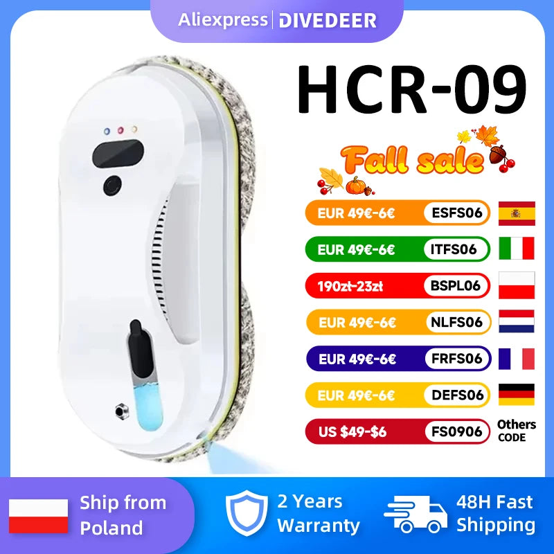 DIVEDEER Fenster Reiniger for home use fully