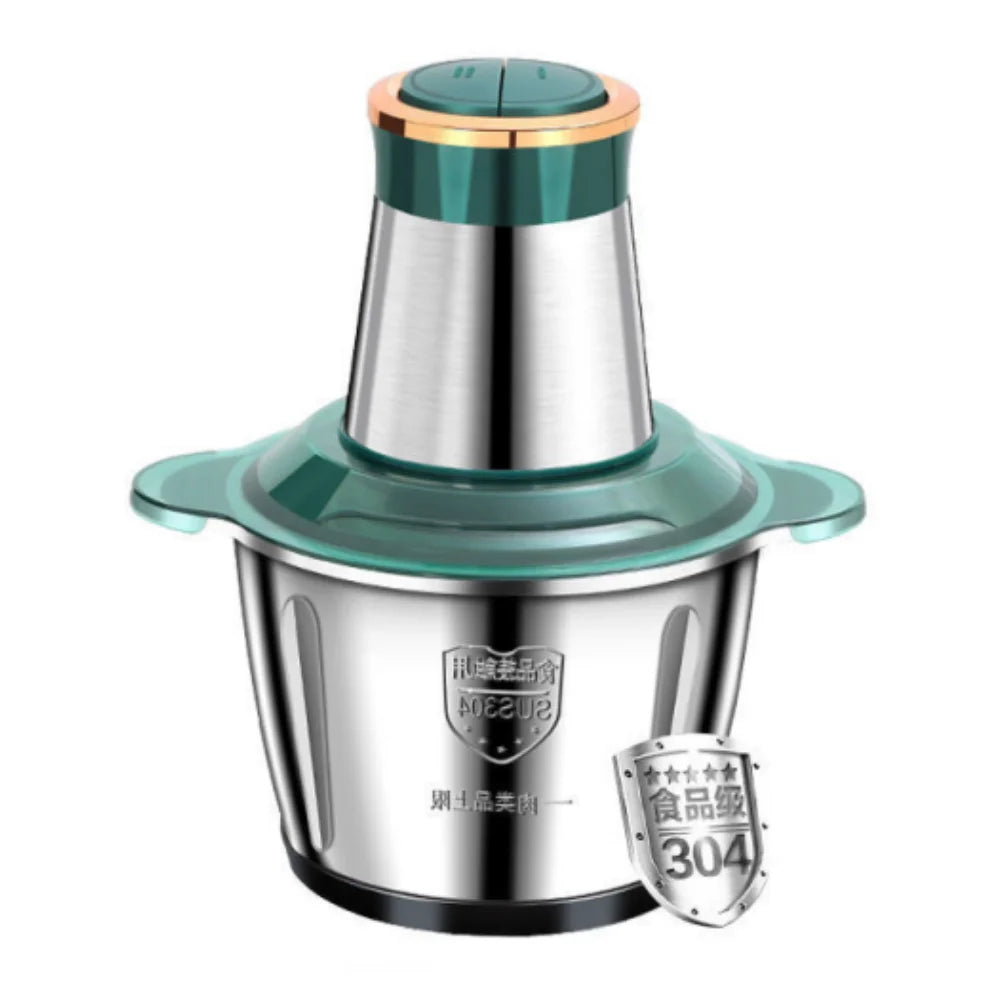 2L Meat Grinder Kitchen Chopper Electric Meat Grinders Stainless Steel Vegetable Food Processor Blender Mixer Garlic Crusher