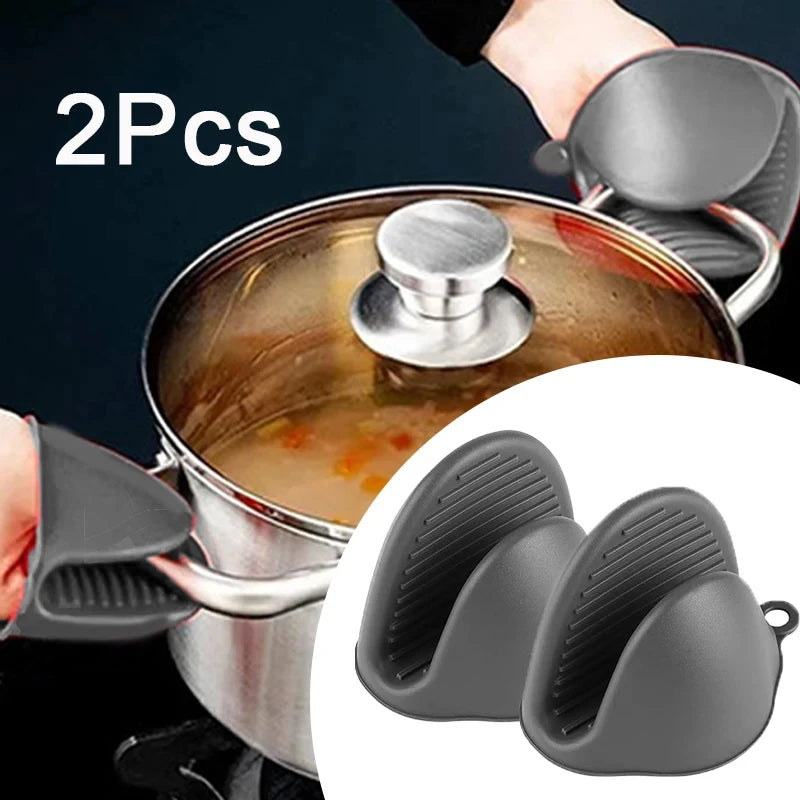 2pcs Oven Mitts Silicone Heat Resistant Pinch