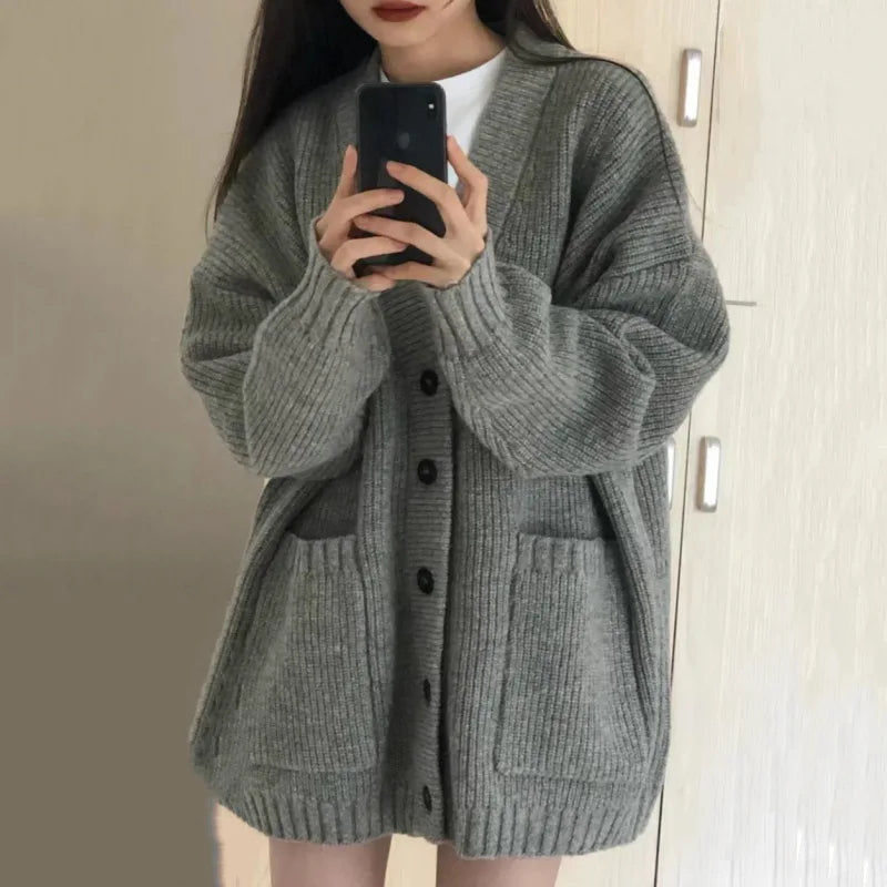 Autumn Winter Women Cardigan Sweater Coats Fashion