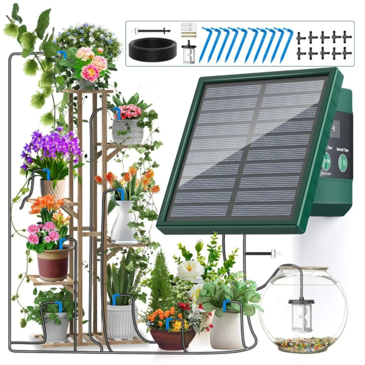 Solar Irrigation System for Garden Balcony Automatic